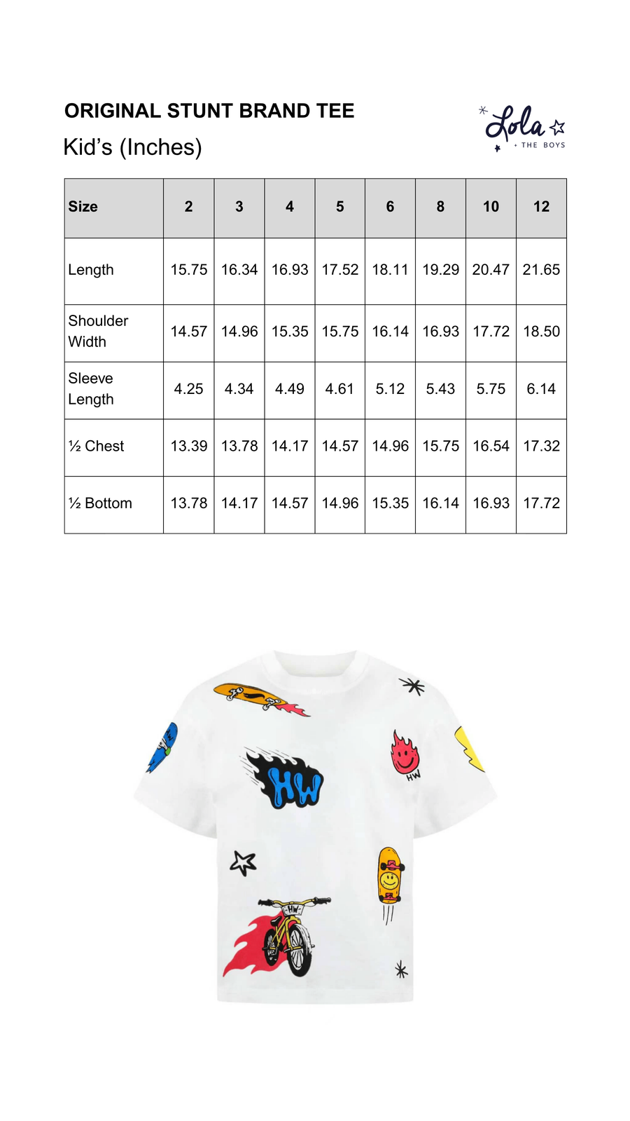 Size Chart Mobile