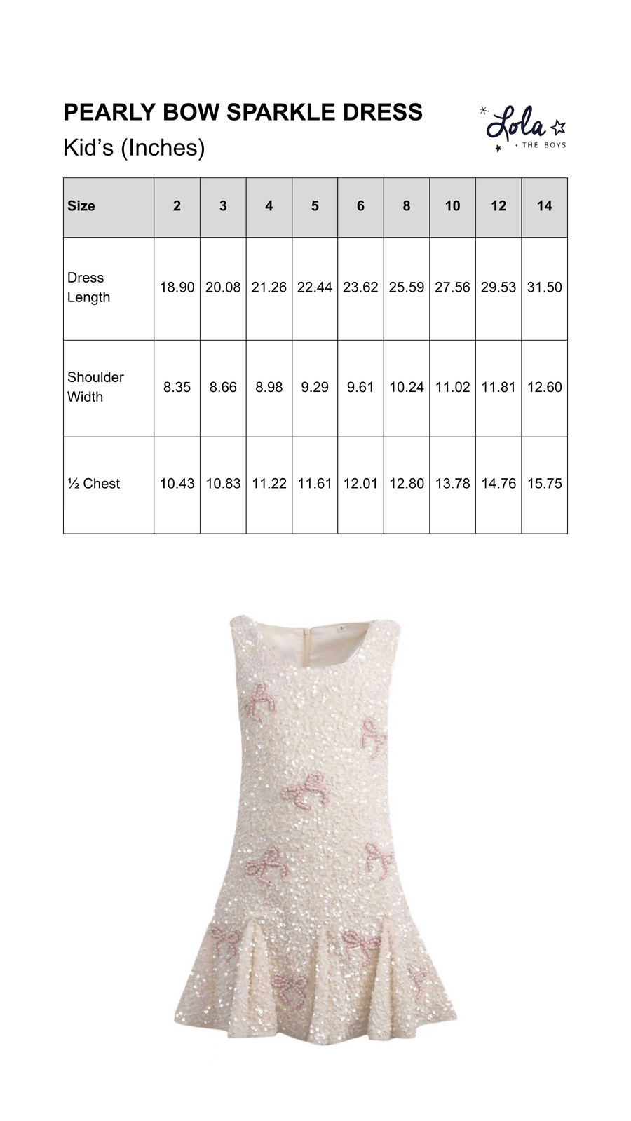 Size Chart Mobile