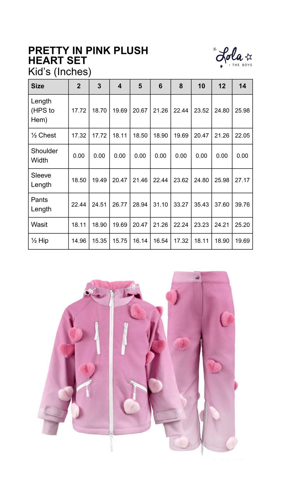 Size Chart Mobile