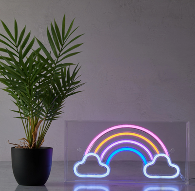 Acrylic frame Desk top/ Wall neon sign - Rainbow