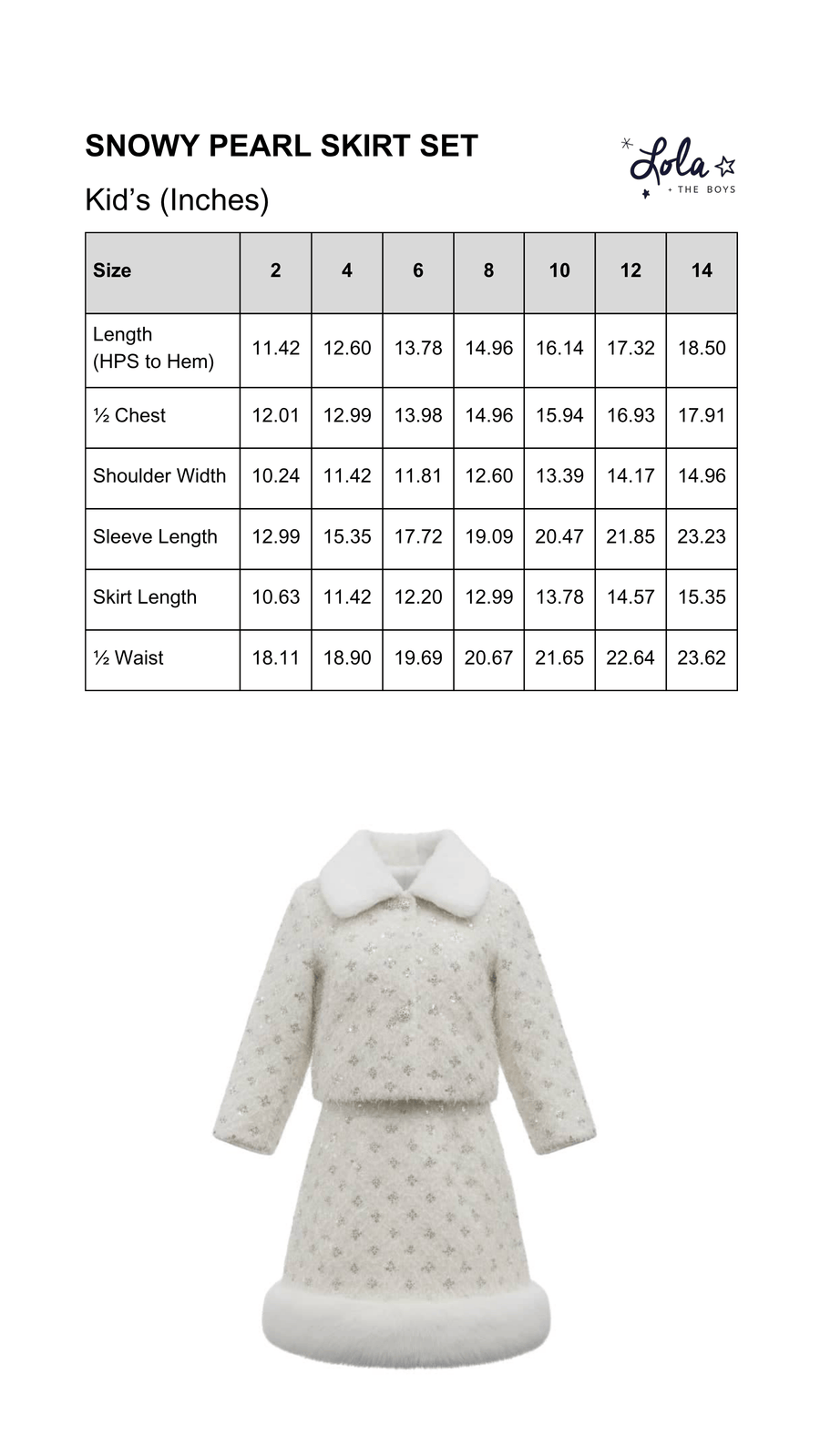 Size Chart Mobile