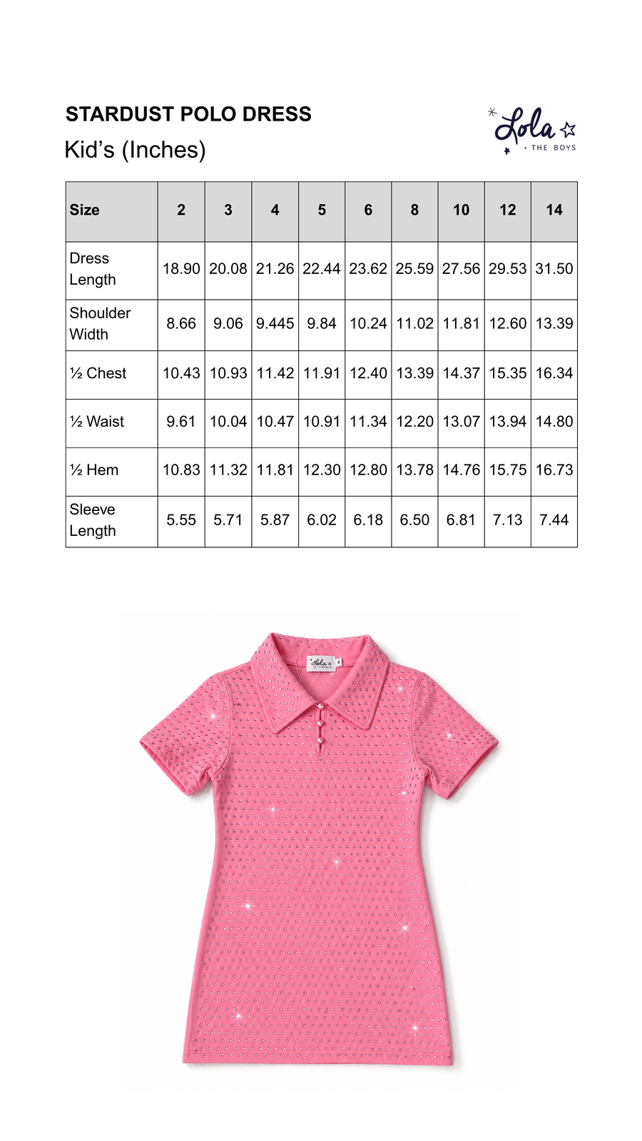 Size Chart Mobile