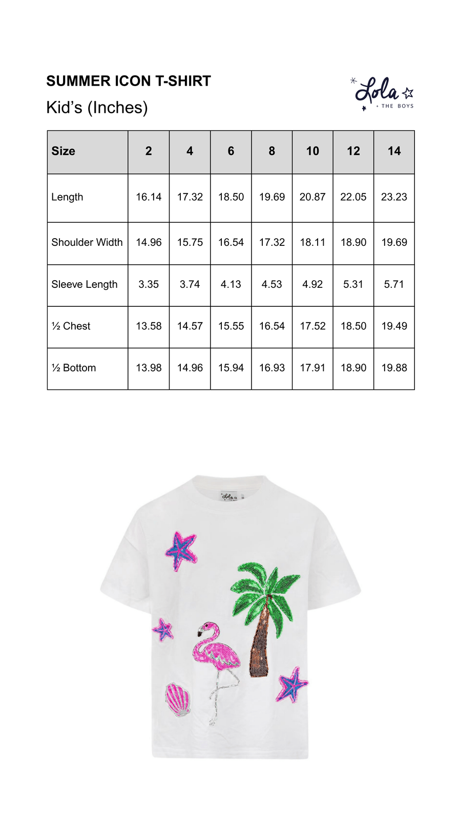 Size Chart Mobile