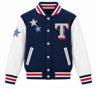 Texas Rangers Sparkle Varsity Jacket