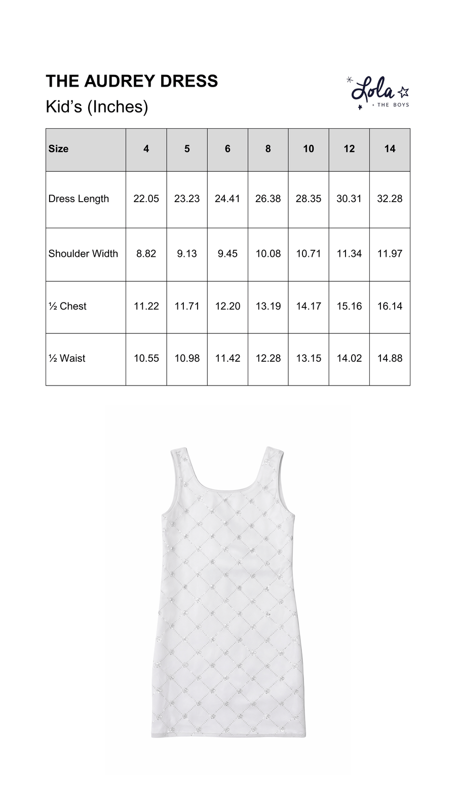 Size Chart Mobile