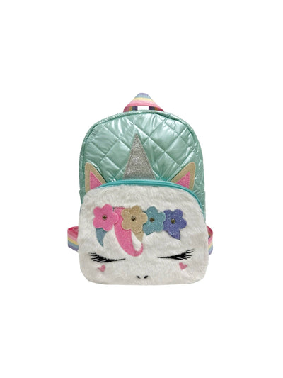 Lola + The Boys Accessories Green Bright Leather Unicorn Backpack