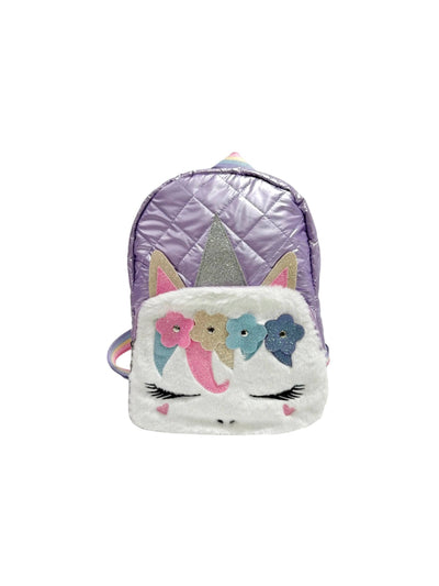 Lola + The Boys Accessories Purple Bright Leather Unicorn Backpack