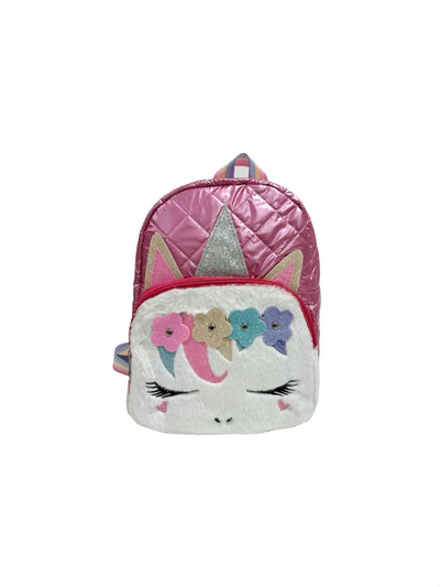 Lola + The Boys Accessories Hot Pink Bright Leather Unicorn Backpack