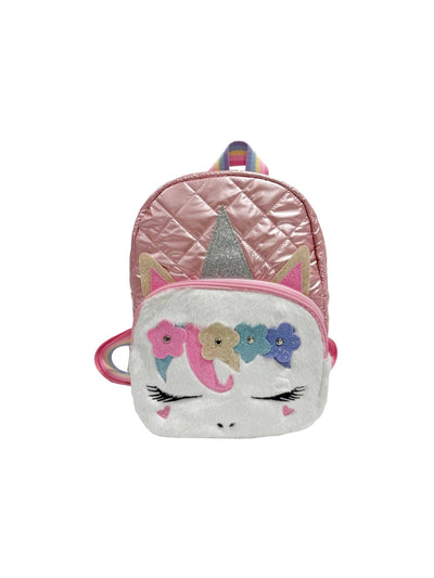 Lola + The Boys Accessories Light Pink Bright Leather Unicorn Backpack