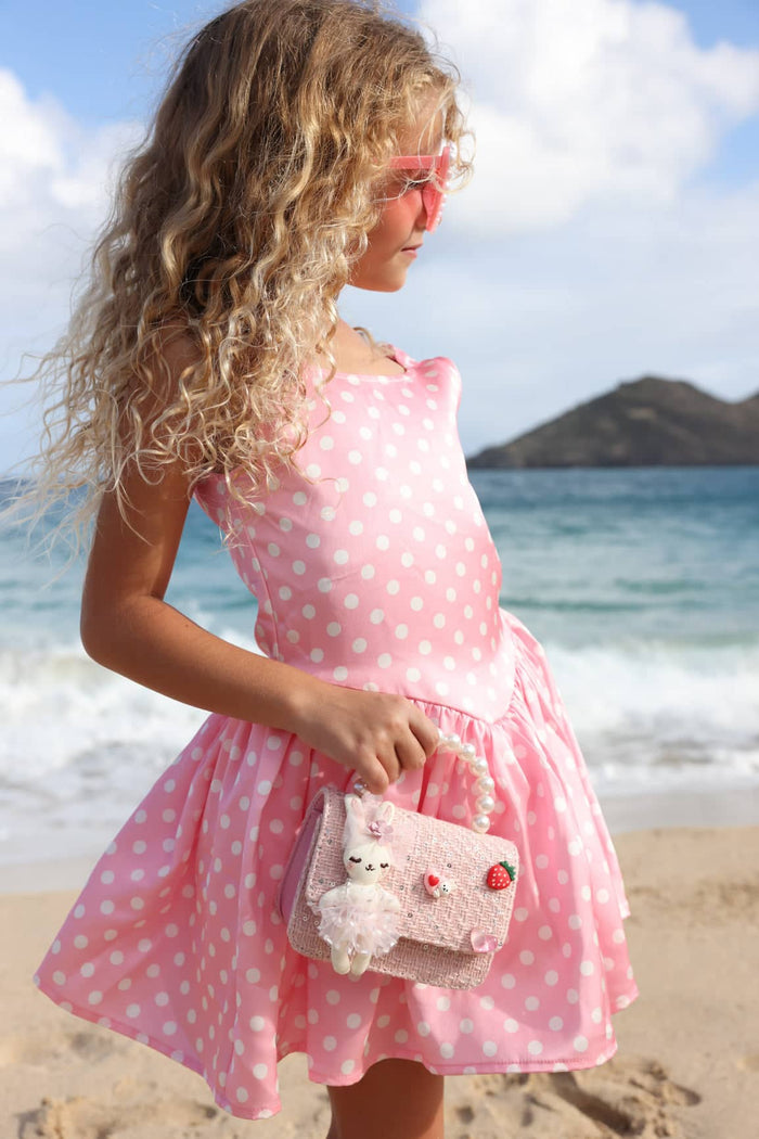 Lola + The Boys Accessories Pink Bunny Love Tweed Purse