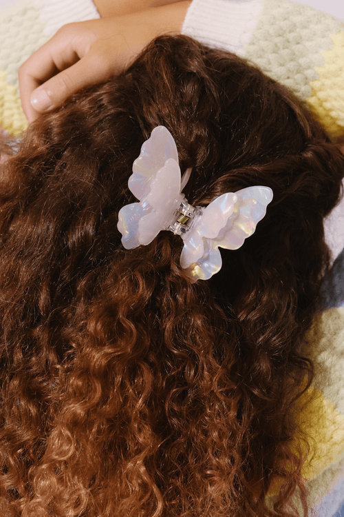 Lotus Accessories Butterfly Pearl Claw Clip
