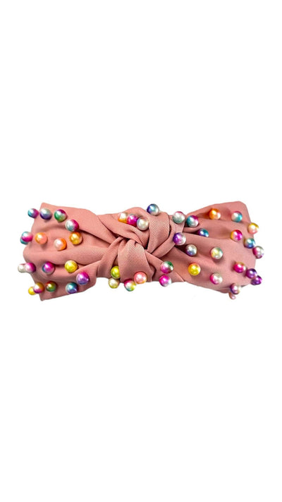 Lola + The Boys Accessories Light Pink Candy Pearl Knot Headband