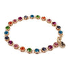 Lola + The Boys Accessories Gold Rainbow Rhinestone Bracelet Charm It! Charms & Bracelets