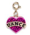 Lola + The Boys Accessories Gold Glitter Dance Heart Charm It! Charms!