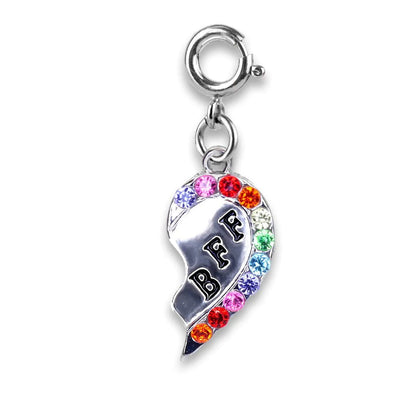 Lola + The Boys Accessories Silver BFF Broken Heart Charm Charm It! Charms!