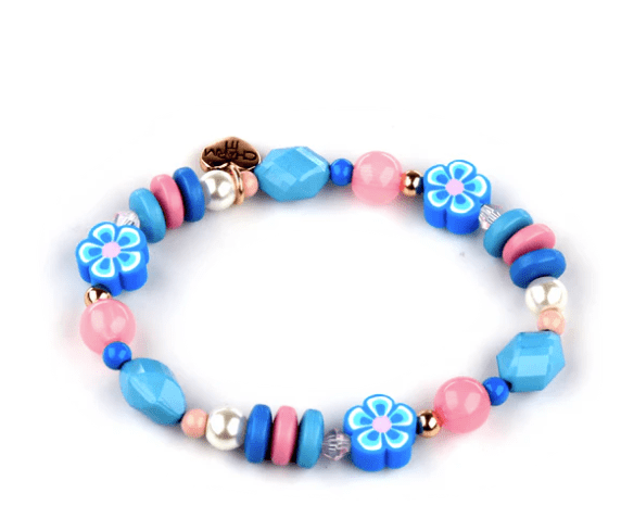 Charm It! Accessories Gold Stitch Stretch Bead Bracelet Charm It! Fun Charms