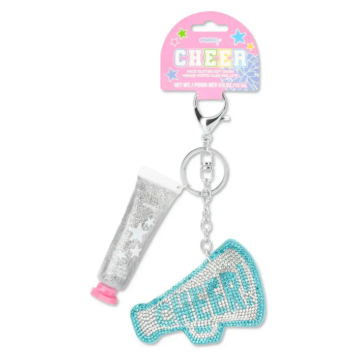 iScream Accessories Cheer Face Glitter and Key Chain Set