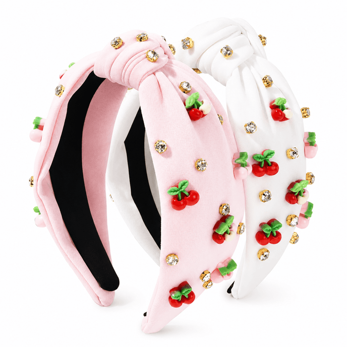 Lotus Accessories Cherry Charm Knotted Headband