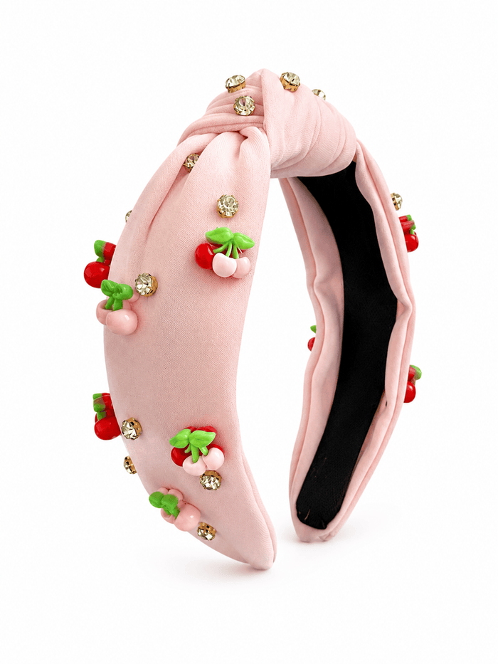 Lotus Accessories Cherry Charm Knotted Headband