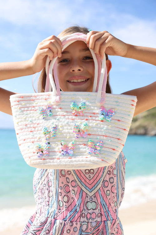 Lola + The Boys Accessories Confetti Butterfly Beach Bag