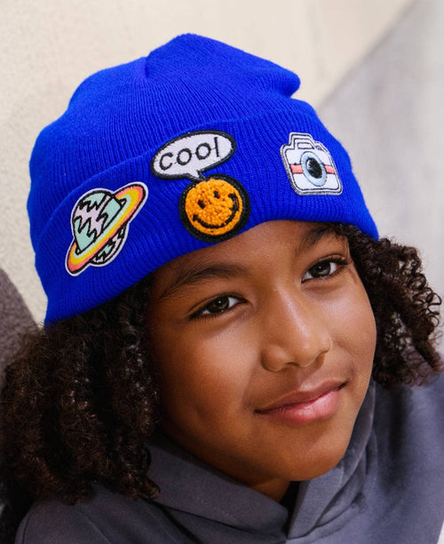 Lola + The Boys Accessories Cool Patch Beanie
