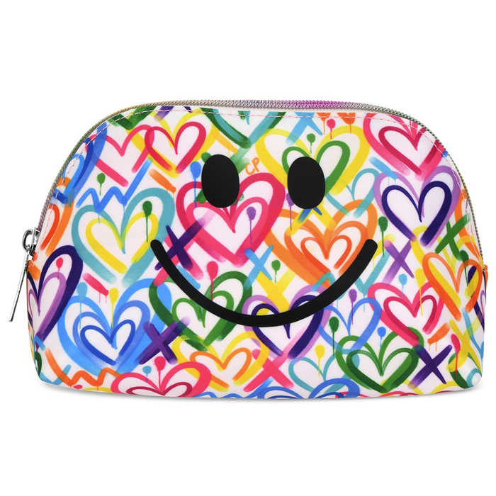 iScream Accessories Corey Paige Hearts Oval Cosmetic Bag