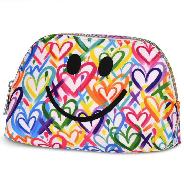 iScream Accessories Corey Paige Hearts Oval Cosmetic Bag