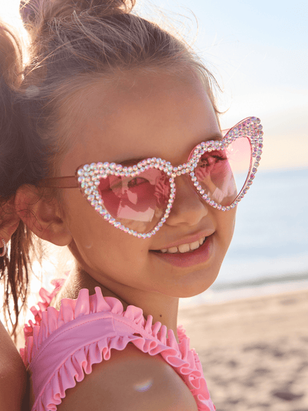 Crystal Encrusted Heart Sunnies