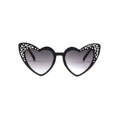 Lola & The Boys Accessories Crystal Mini Heart Sunglasses