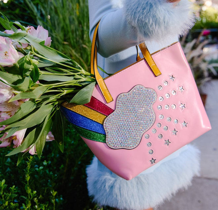 Lola + The Boys Accessories Crystal Rainbow Tote