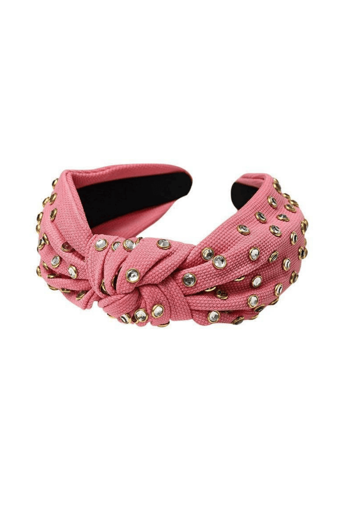 Lola + The Boys Accessories Crystal Studded Knot Headband