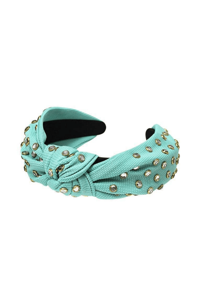 Lola + The Boys Accessories Crystal Studded Knot Headband