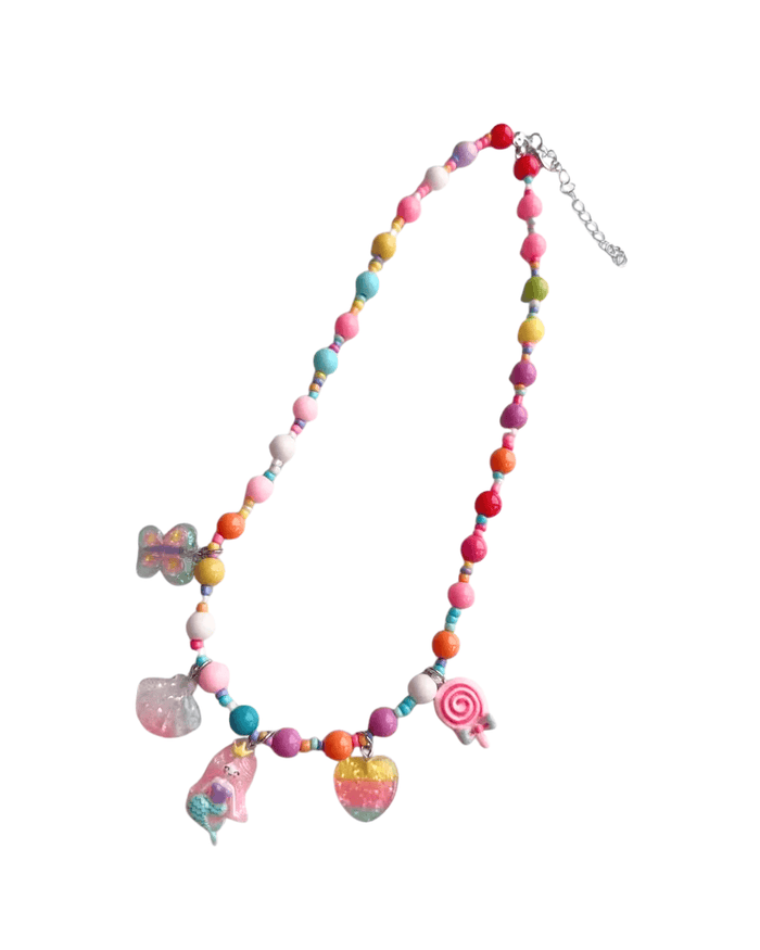 Lola + The Boys Accessories Cutie Beaded Charm Necklace