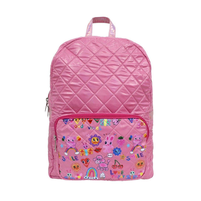 exclude-new-arriv Accessories Doodle Art Quilted Backpack