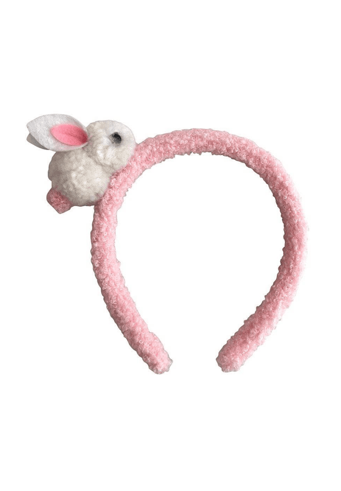 Lola + The Boys Accessories Light Pink/White Bunny Fluffy Bunny Headbands