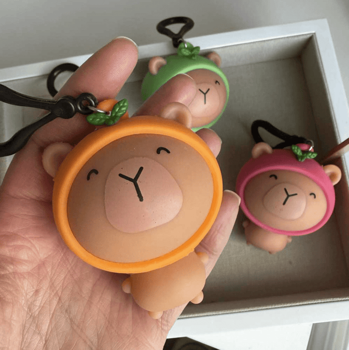 Top Trenz Accessories Fo Sqweezy Capybara Keychains