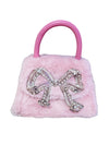Lola + The Boys Accessories Fuzzy  Bow Tote