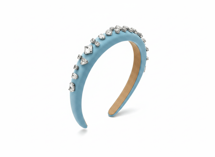 Lotus Accessories Light Blue Gemstone Headband
