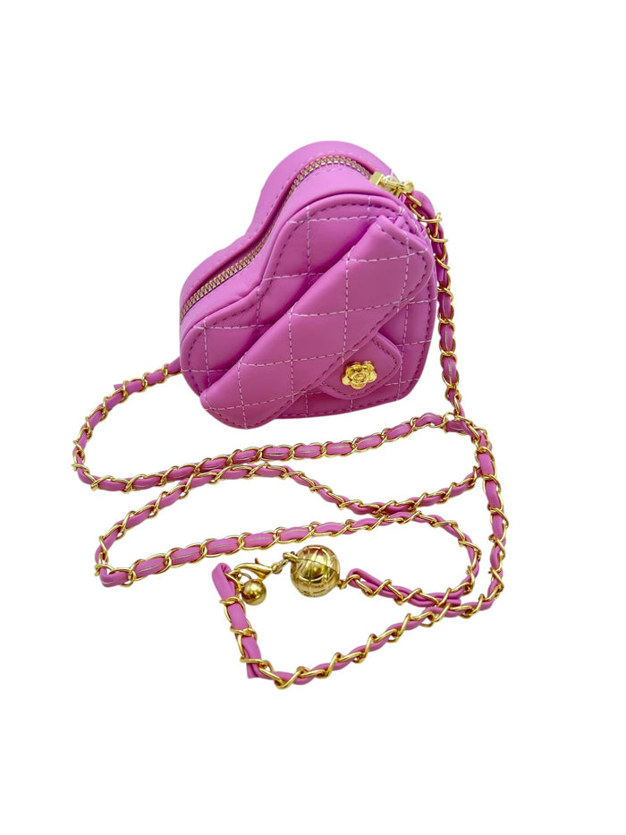 Lola + The Boys Accessories Purple Heart Purse