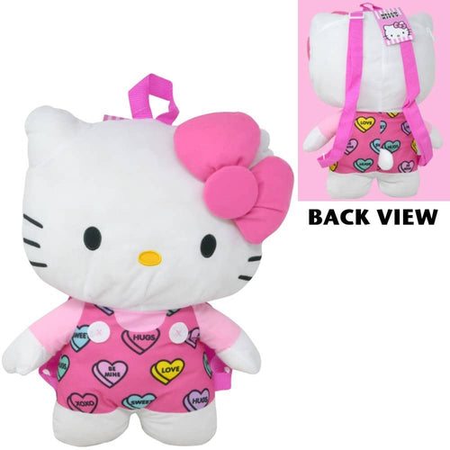 U.P.D. Accessories Hello Kitty 18 Hearts Plush Backpack