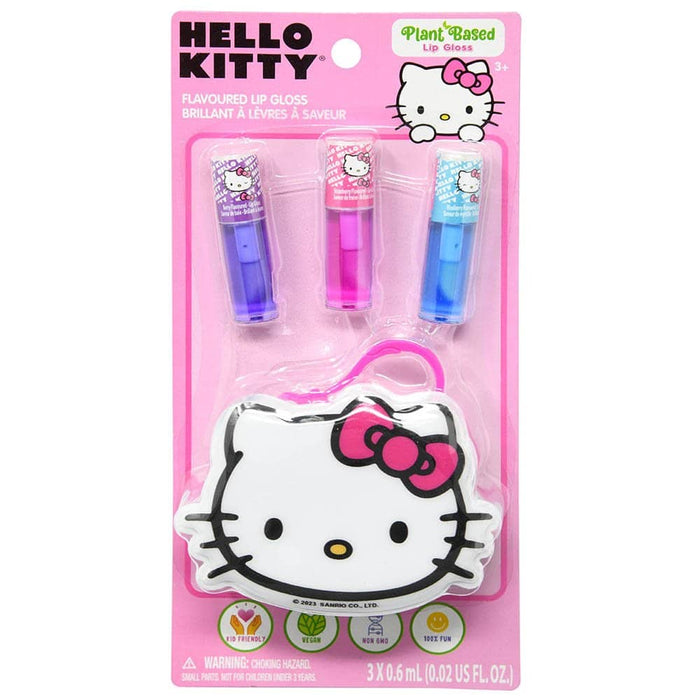 U.P.D. Accessories Hello Kitty® Cosmetics 3pk Lip Gloss with Pouch