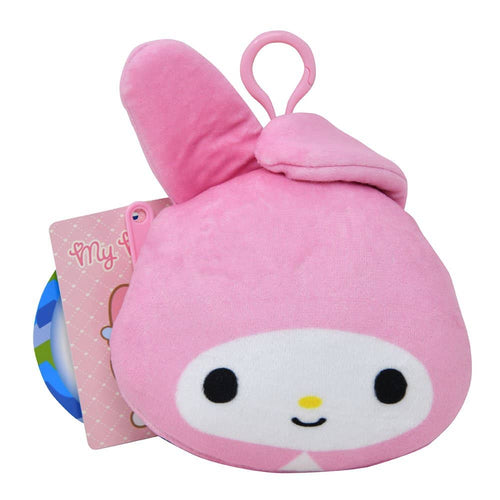 lola-hellokitty Accessories Hello Kitty® My Melody Pink Plush Head Zipper Pull