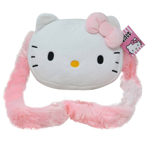 U.P.D. Accessories Hello Kitty® Plush Head Cross Body Bag with Furry Handle