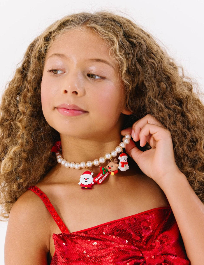Lola + The Boys Christmas Chocker / 2/6 Holiday Pearl Chocker