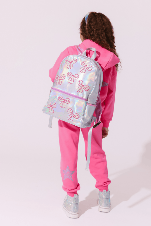 Lola + The Boys Accessories Hologram Bow Backpack