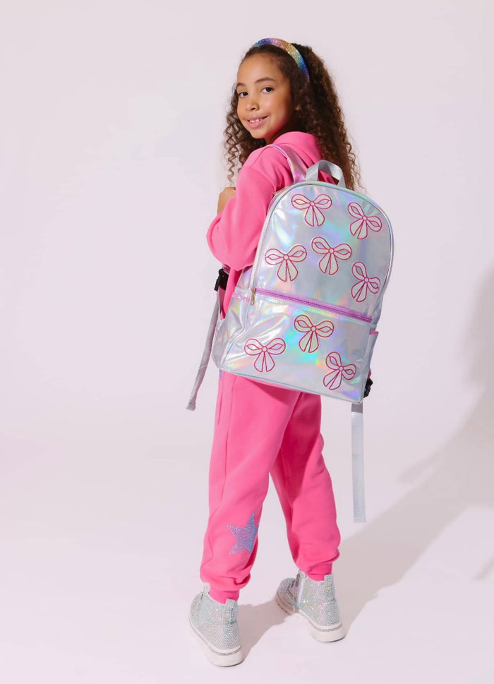 Lola + The Boys Accessories Hologram Bow Backpack