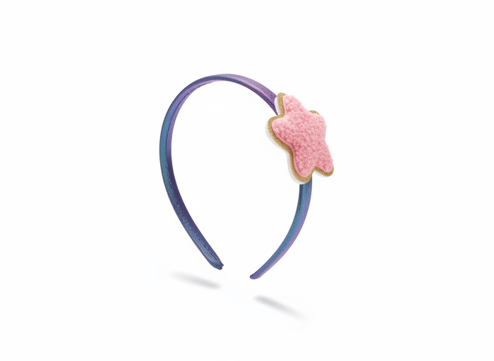 Lotus Accessories Pink Star Hologram Icon Headband
