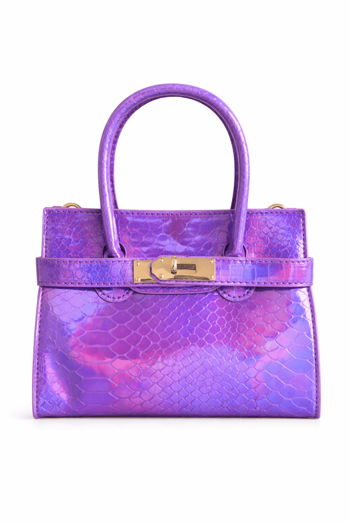Lola + The Boys Accessories Purple Hologram Mini Purse