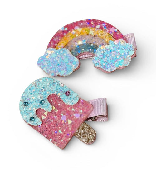 Lola + The Boys Accessories Ice Cream Dreams Hair Clips (Pack of 2)