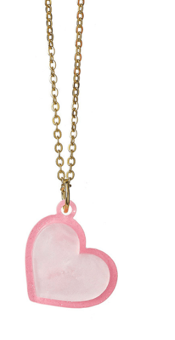 Top Trenz Accessories Pink / Pink outline heart J.V. Charm Club - Heart Necklace